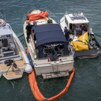 Tegljenje njemačkog broda iz Nacionalnog parka Krka