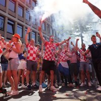 Hrvatski navijači u Rotterdamu