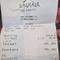 Račun iz jednog od haških kafića