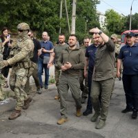 Volodimir Zelenski u posjetu Hersonskoj oblasti