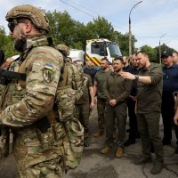 Volodimir Zelenski u posjetu Hersonskoj oblasti