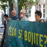 Zagreb: Konferencija za medije HND-a ispred zgrade Ministarstva pravosuđa