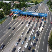 Zagreb: Pogled iz zraka na gužve kod naplatne postaje Lučko