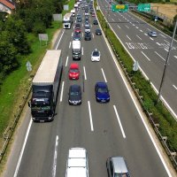 Zagreb: Pogled iz zraka na gužve kod naplatne postaje Lučko