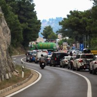 Prometna gužva od Šibenika prema Splitu