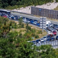 Gužve na autocesti A7 u smjeru Krčkog mosta