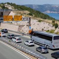 Gužve na autocesti A7 u smjeru Krčkog mosta