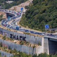 Gužve na autocesti A7 u smjeru Krčkog mosta