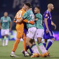Dominik Livaković i Emir Sahiti, incident na utakmici SuperSport Superkupa Dinamo - Hajduk, 15.7.2023.