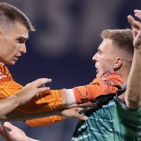 Dominik Livaković i Emir Sahiti, incident na utakmici SuperSport Superkupa Dinamo - Hajduk, 15.7.2023.