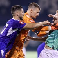Dominik Livaković i Emir Sahiti, incident na utakmici SuperSport Superkupa Dinamo - Hajduk, 15.7.2023.