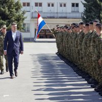 Predsjednik Zoran Milanović na ispraćaju 12. hrvatskog kontingenta u Poljsku