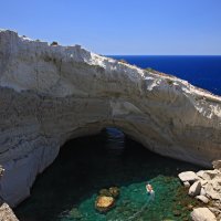 Plaža Sykia, otok Milos, Grčka