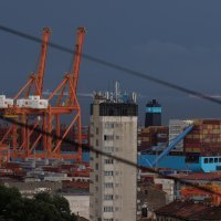 Nevrijeme u Rijeci srušilo kontejnersku dizalicu