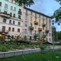 Nevrijeme u Milanu u Italiji