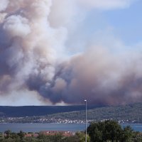 Pogled iz Split u šumi iznad Okruga Gornjeg na Čiovu