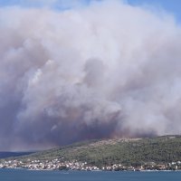 Pogled iz Split u šumi iznad Okruga Gornjeg na Čiovu