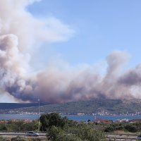 Pogled iz Split u šumi iznad Okruga Gornjeg na Čiovu