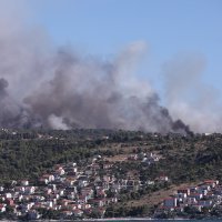 Pogled iz Split u šumi iznad Okruga Gornjeg na Čiovu