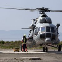 Rijeka: Prijevoz unesrećene osobe vojnim helikopterom, svibanj 2022.