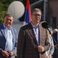 Banja Luka: Dodik, Vučić i Cvijanović obišli novoizgrađeni vrtić "Srbija"