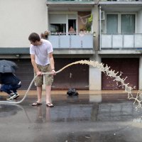 Poplave u mjestu Medvode kod Ljubljane