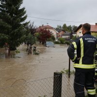 Poplave u mjestu Medvode kod Ljubljane