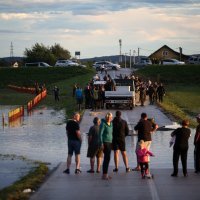 Ribiči pokušavaju spasiti što više ribe tijekom povlačenja vode u oteretnom kanalu Sava-Odra