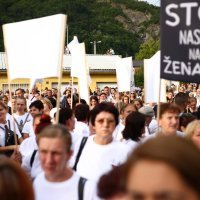 Jablanica: Prosvjed u znak podrške pretučenoj radnici Enisi Klepo