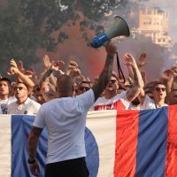 Split: Koreto Torcide prema stadionu Poljud, Hajduk - PAOK