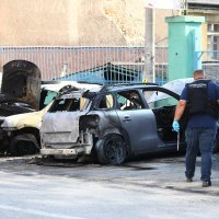 Izgorjeli automobili na Trnju
