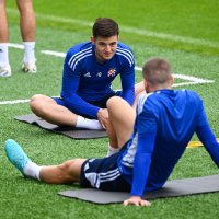 Trening nogometaša Dinama uoči utakmice protiv Sparte Prag