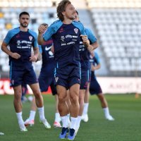 Trening hrvatske nogometne reprezentacije na stadionu Rujevica