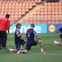 Trening hrvatske nogometne reprezentacije uoči kvalifikacijske utakmice za EURO 2024. protiv Armenije