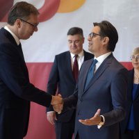 Aleksandar Vučić i Stevo Pendarovski