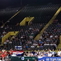 Gripe - prazne tribine, Davis Cup: Hrvatska-Finska, 15.9.2023.