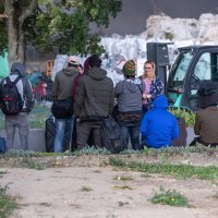 Požar u Osijeku: Radnici i policija ispred tvrtke 'Drava International'
