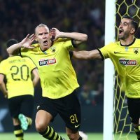 Slavlje Domagoja Vide nakon gola Ajaxu