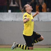 Slavlje Domagoja Vide nakon gola Ajaxu