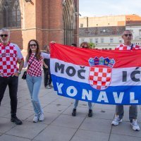 Osijek: Atmosfera u gradu uoči utakmice Hrvatska -Turska, nogomet, 12.10.2023.