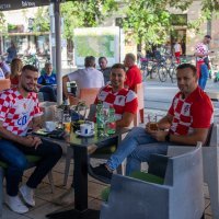 Osijek: Atmosfera u gradu uoči utakmice Hrvatska -Turska, nogomet, 12.10.2023.