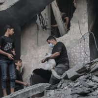 Posljedice bombardiranja u južnom dijelu Pojasa Gaze