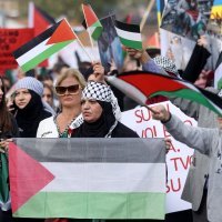 Skup podrške Palestini ispred Gradske vijećnice u Sarajevu