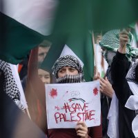 Skup podrške Palestini ispred Gradske vijećnice u Sarajevu