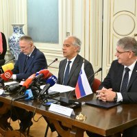 Davor Božinović, Matteo Piantedosi i Boštjan Poklukar nakon sastanka u Trstu