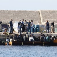 Migranti na Lampedusi