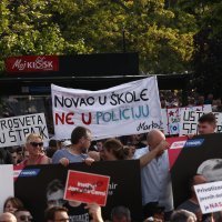 Dragan Bjelogrlić na prosvjedu u Beogradu