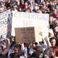 Dragan Bjelogrlić na prosvjedu u Beogradu