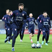 Hrvatska nogometna reprezentacija, trening, Riga, 17.11.2023.