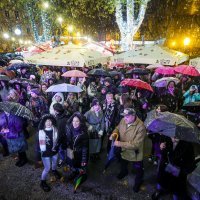 Upaljene lampice na Zrinjevcu